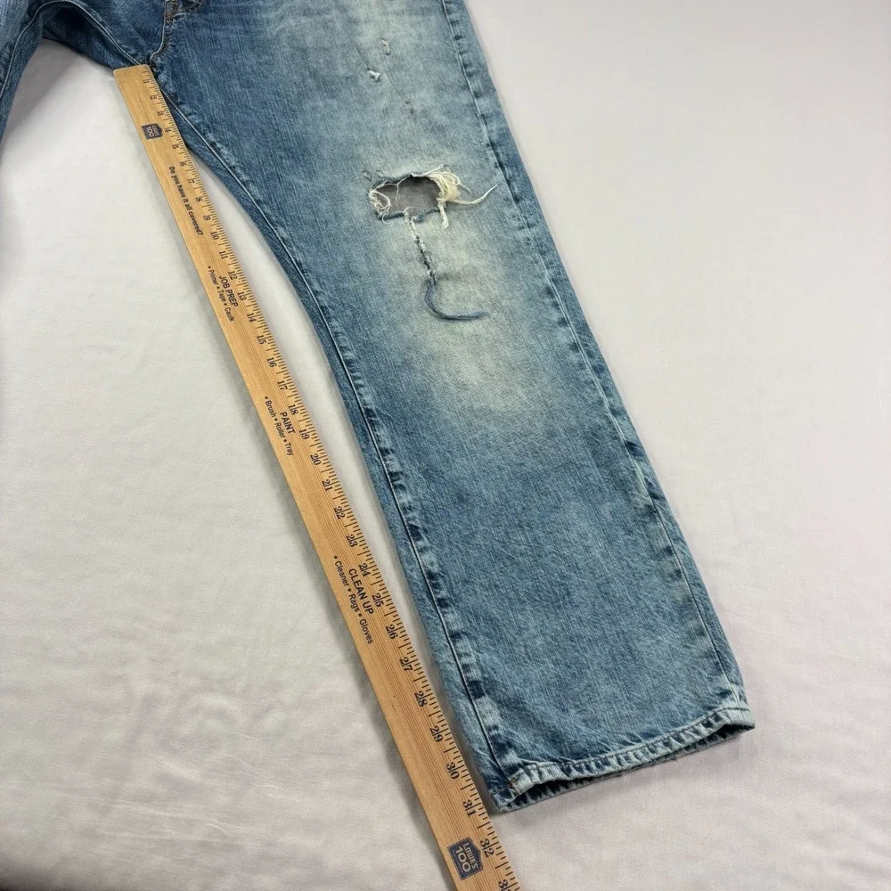 Denim‎ & Supply Ralph Lauren Jeans Mens 40x30 Blue Tapered Straight Distressed